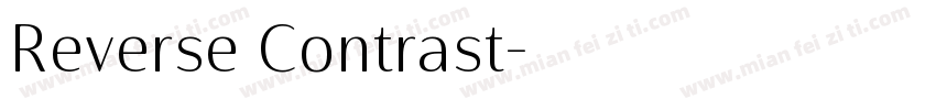 Reverse Contrast字体转换